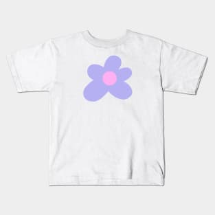 Light Blue Flower Kids T-Shirt